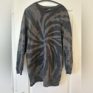 GUC Zella Womens Oversized Spiral Tie Dye Sweater Dress with Pockets Size M